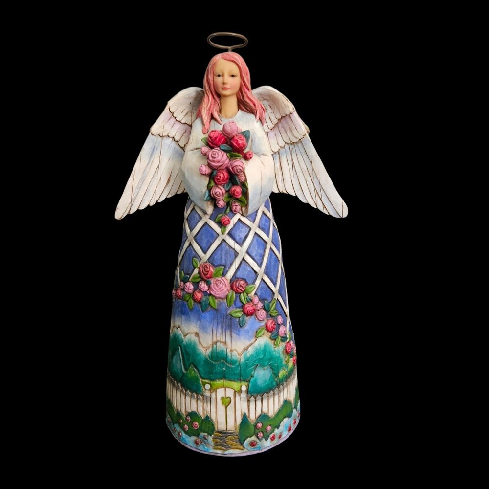 Jim Shore Heartwood Creek Guardian of the Garden and Flowers Angel Figurine 2003